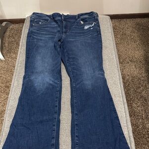 American Eagle Outfitters Dark Blue Flare Jeans